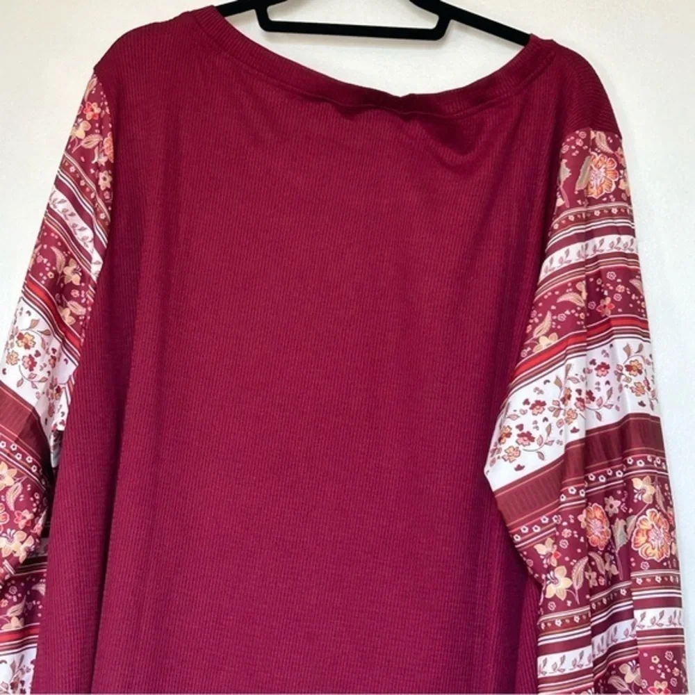 BloomChic NWT Boho Print Patchwork Crew Neck Sweatshirt- Size 26 - Picture 11 of 15